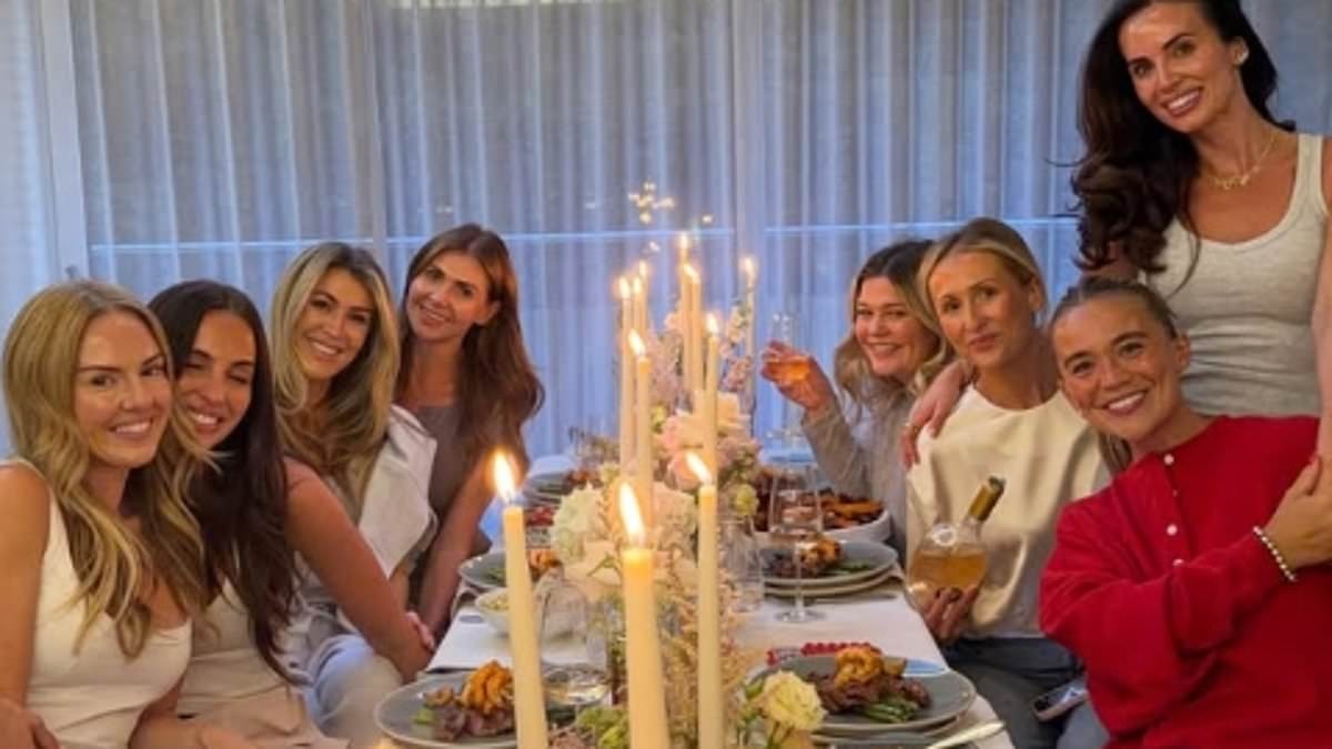 Ollie Watkins' wife Ellie's twin sister throws the WAG a leaving do as they celebrate 'new beginnings' ahead of her move to Saudi Arabia