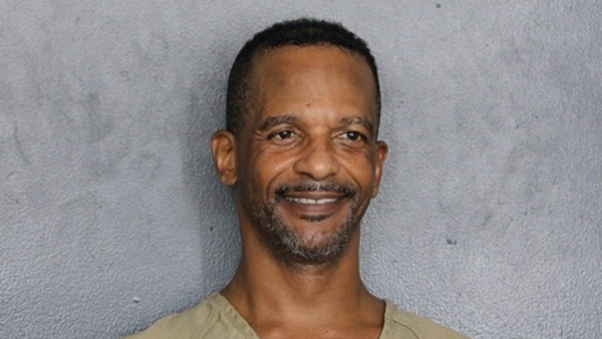 Comedian Charleston White flashes a SMILE in his mugshot as he is arrested on battery charge in Florida