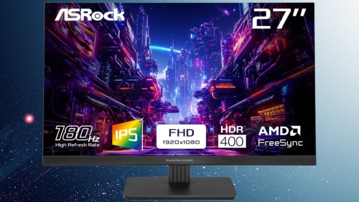Improve your gaming experience with this 27-inch ASRock FHD 180Hz gaming monitor that’s at an all-time low of just $96 — quality IPS panel with AMD Freesync, HDR400, and 1ms response time is 40% off