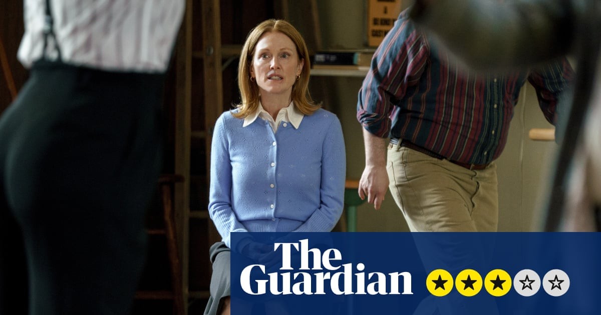 The Debut review – Julianne Moore is a thrill in Jesse Eisenberg’s oddball comedy