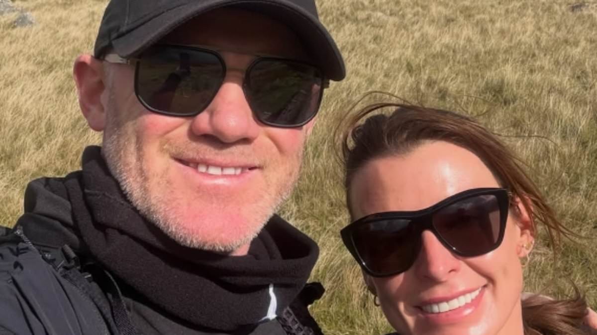 Wayne Rooney shows off his slimmed-down physique as he climbs Mount Snowdon on a 'rare free weekend' with wife Coleen - after success of £10M docuseries