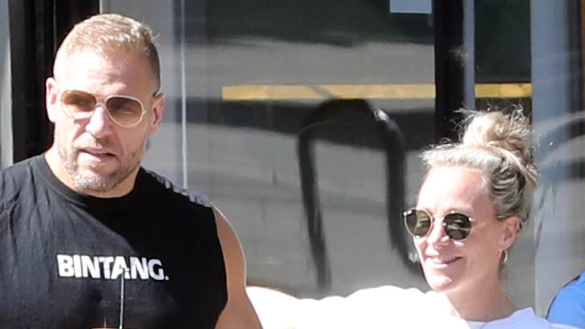 Chloe Madeley heads out for coffee with ex James Haskell after admitting she was 'happier than she'd been in years' while they were on holiday together with daughter Bodhi