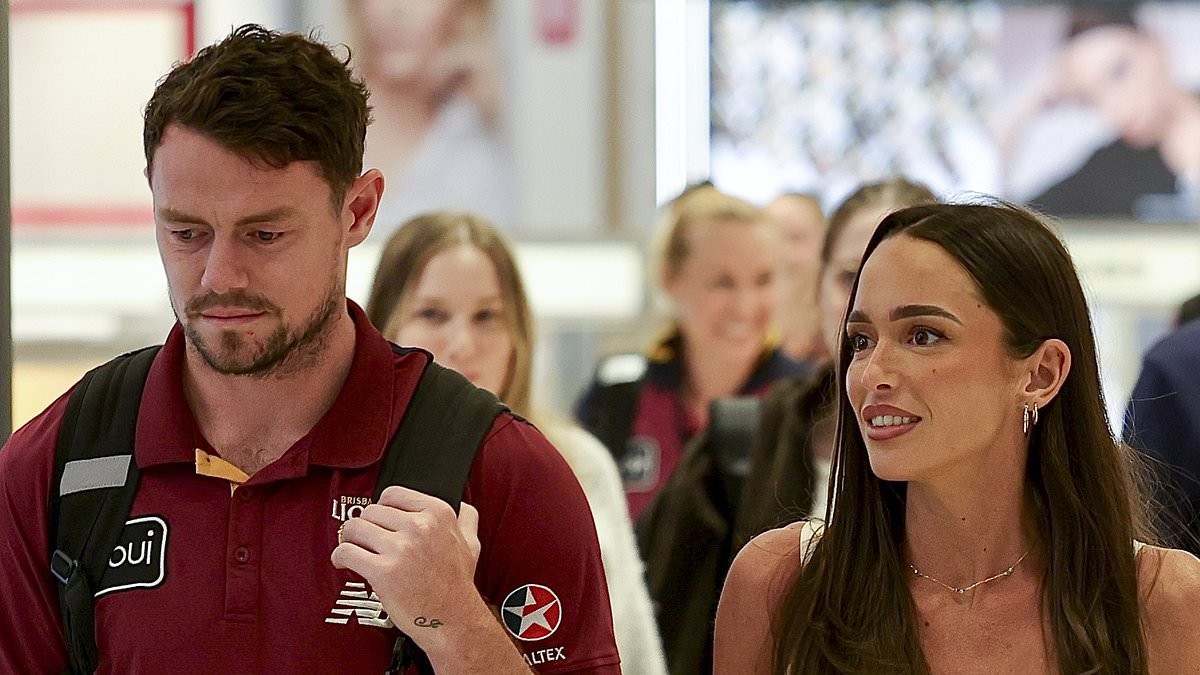 Lachie Neale puts on a brave face as he steps out with glamorous new girlfriend Emma Field after Lions' loss