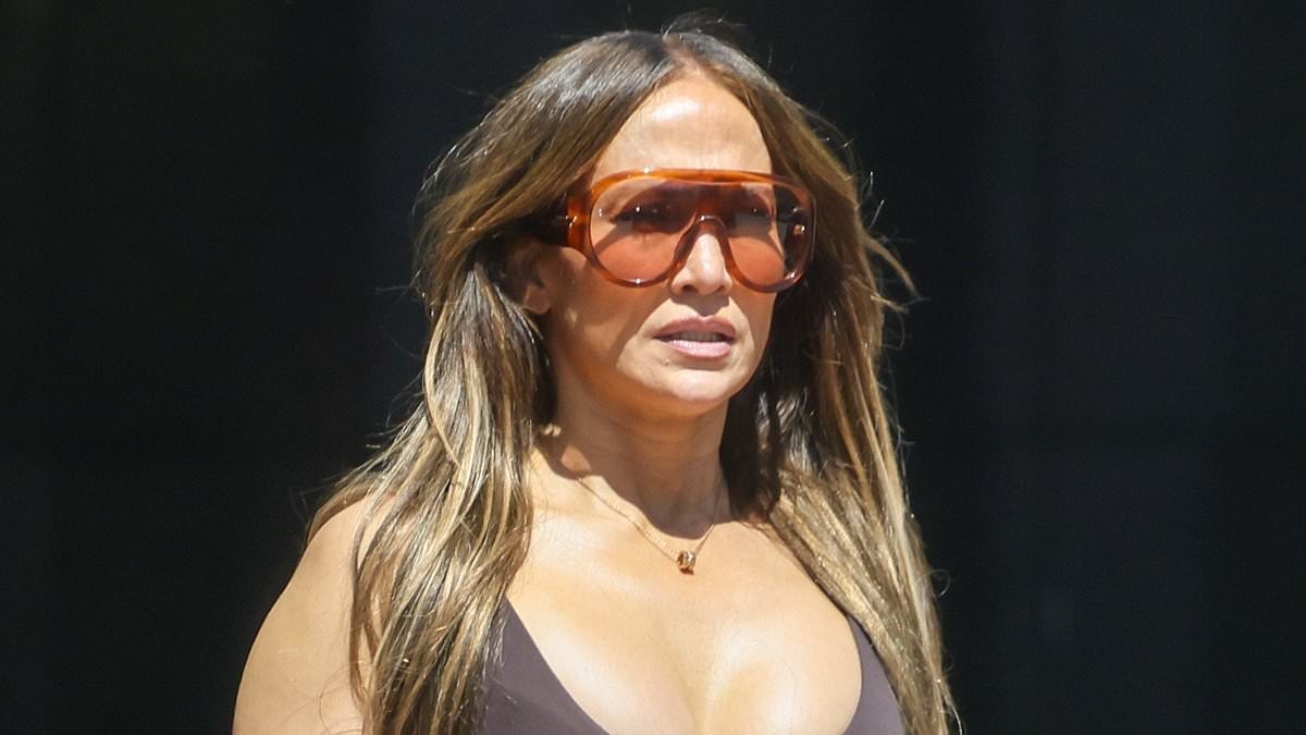 Jennifer Lopez, 57, flaunts jaw-dropping figure in skintight workout gear while leaving gym in Santa Monica