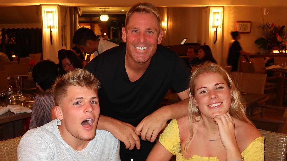 Shane Warne's son Jackson shares heartbreaking FaceTime video his dad sent before his death as the children of the late cricket legend celebrate what would have been his 57th birthday