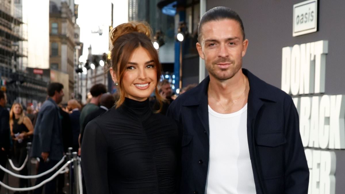 Sasha Attwood and Jack Grealish make their first ever joint red carpet appearance as they enjoy a date night at Oasis: Don't Look Back In Anger UK premiere