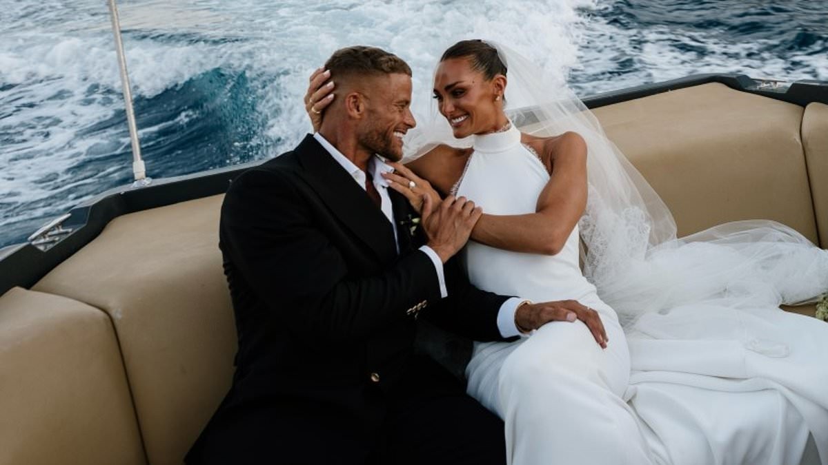 Gladiators' Comet star Ella-Mae Rayner ties the knot with her husband James Exton for a second time in lavish Greek ceremony as she shares stunning snaps