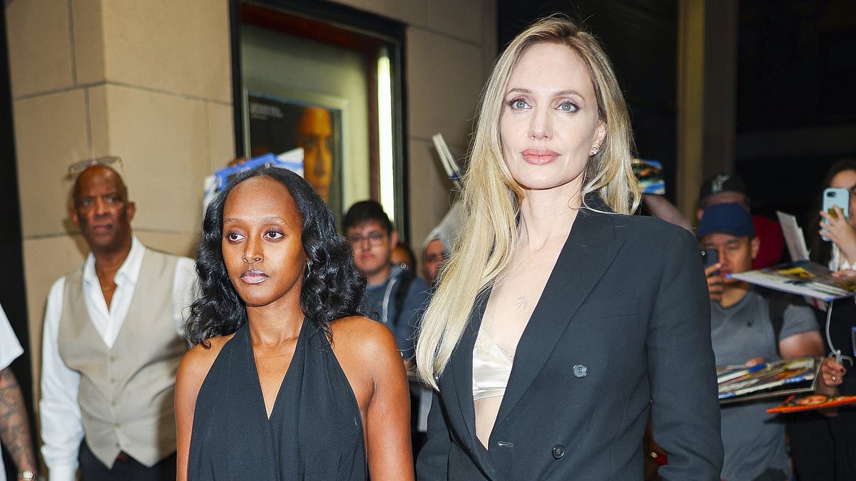 Angelina Jolie is joined by daughter Zahara, 21, at Without Blood screening as they step out as Maddox, 25, legally drops Brad Pitt's last name