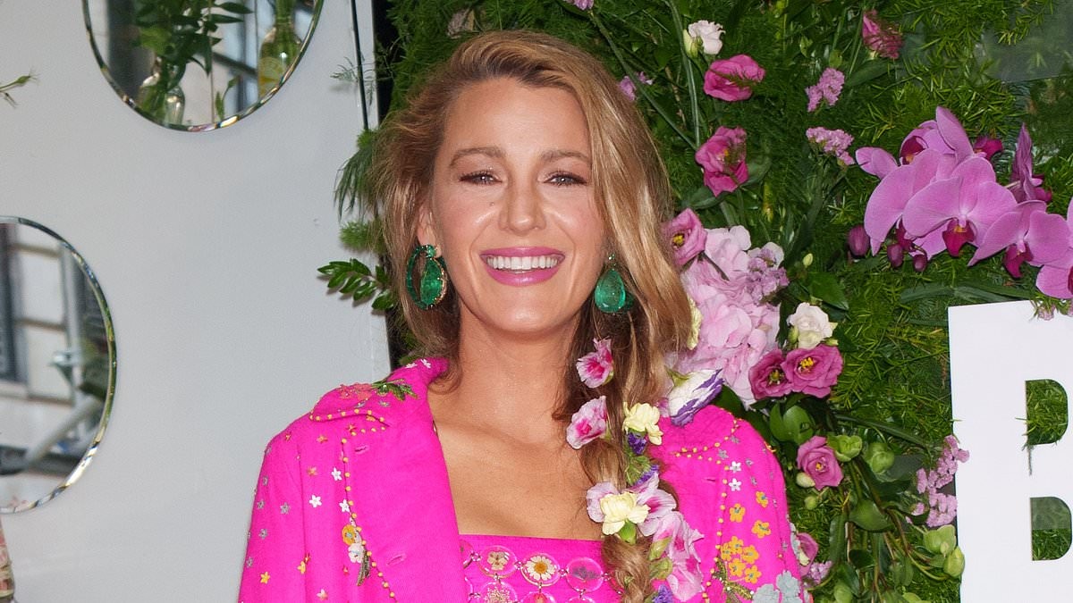 Blake Lively jokes Ryan Reynolds is her 'human Barbie' as she shares snap of him carrying a floral handbag