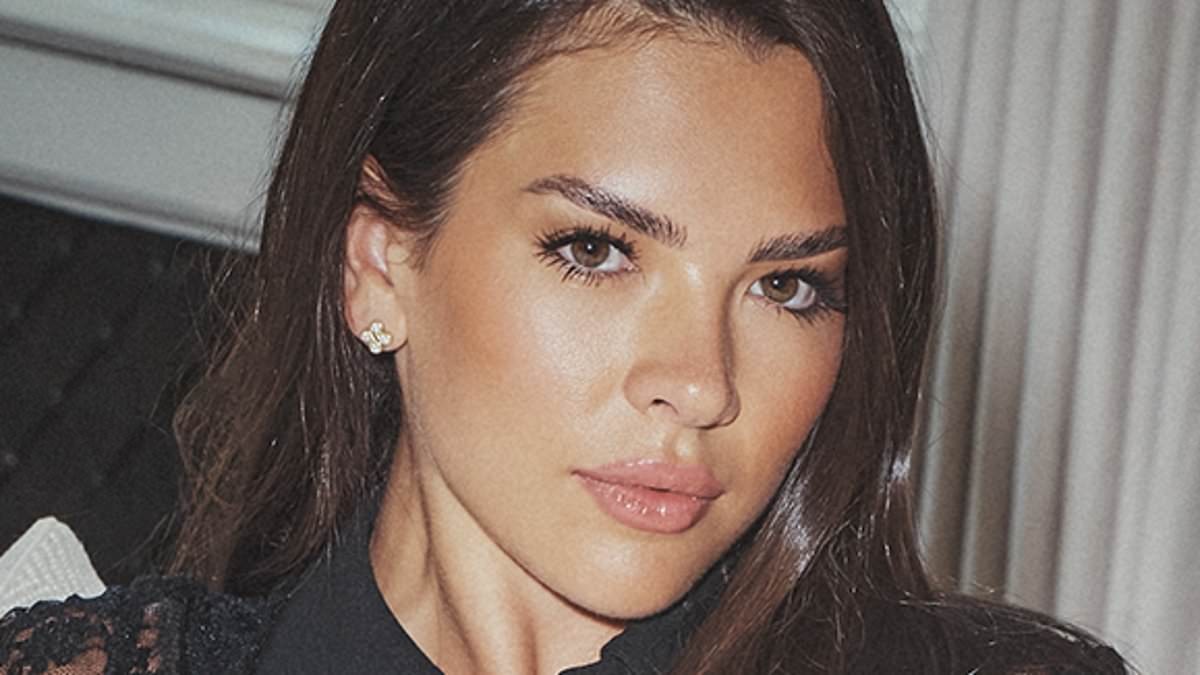 Gemma Owen channels country chic before slipping into a sexy backless cut out gown as she models her debut Lipsy London collection