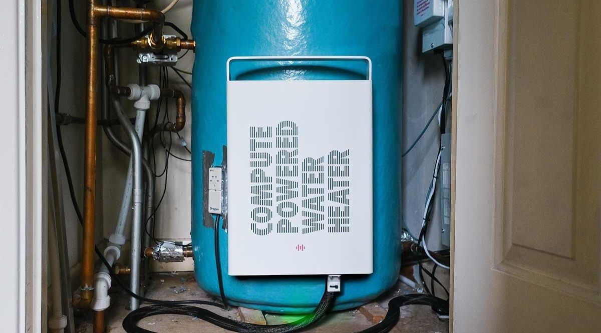 This new UK domestic 'data furnace' from Heata can convert cloud computing waste heat into free hot water