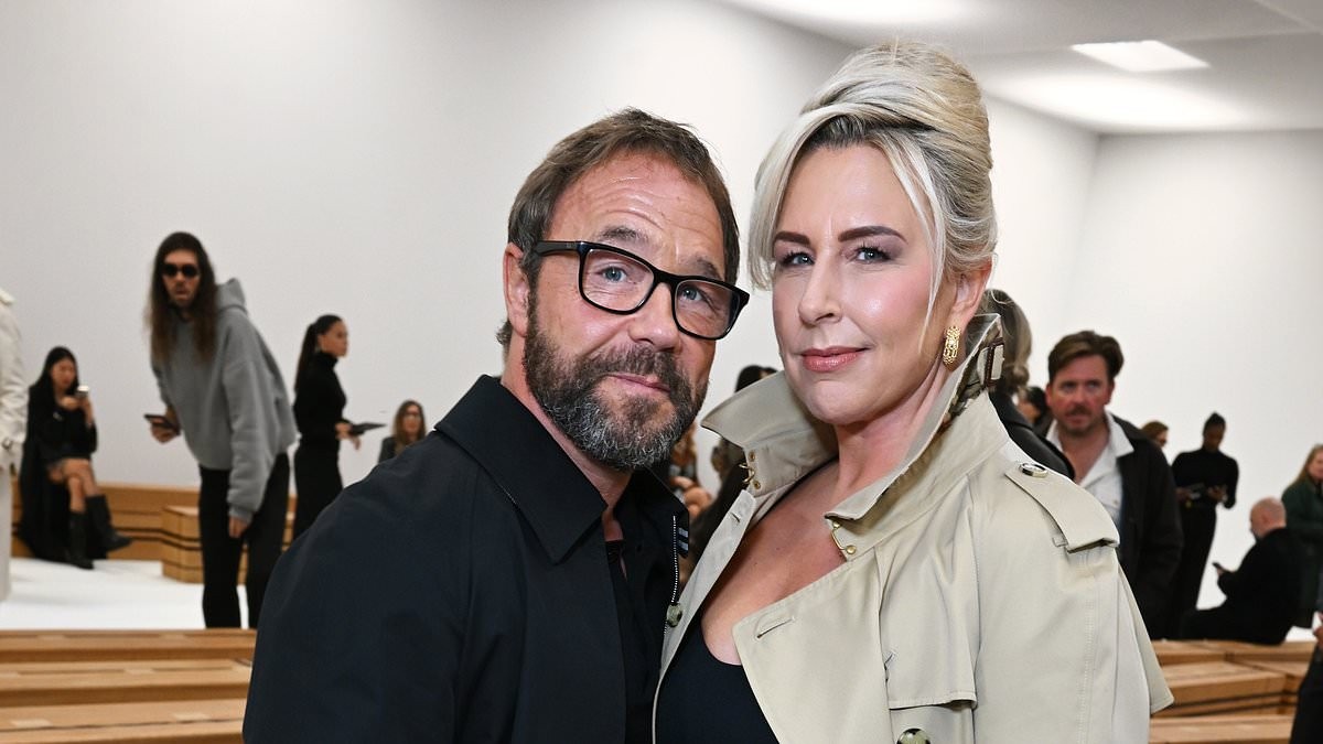 Stephen Graham makes a rare appearance with wife Hannah Walters at the Burberry London Fashion Week show after crediting his acting career to her 'sacrifices'