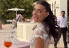 Francesca Allen kicks off her wedding weekend with a VERY lavish welcome drinks overlooking the French Riviera as she stuns in a sheer floral gown