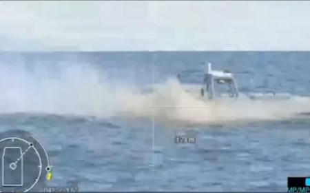 Ukraine triumphs in 'first-ever' drone-vs-drone boat battle — video shows Russian MBeK destroyed by Sargan 3000's 12.7mm automatic turret