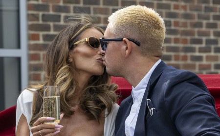 Amy Childs takes inspiration from Katie Price as she parades down Essex high street in a Cinderella-style horse-drawn carriage ahead of second wedding to Billy Delbosq