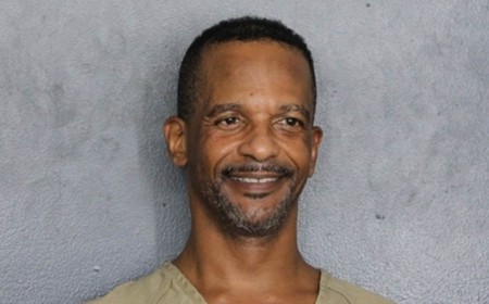 Comedian Charleston White flashes a SMILE in his mugshot as he is arrested on battery charge in Florida