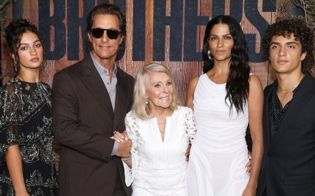 Matthew McConaughey is joined by his stunning wife Camila and their children Vida, 16, and Levi, 18, at the LA premiere for his new series Brothers