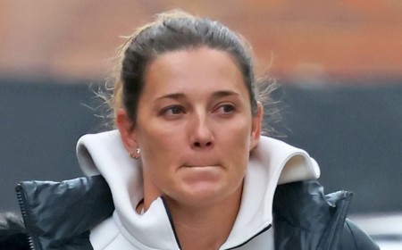 Jasmine Stefanovic pops out for a caffeine hit as dog walker exercises problematic family pooch Chance the Yapper