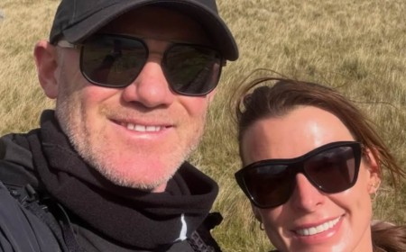 Wayne Rooney shows off his slimmed-down physique as he climbs Mount Snowdon on a 'rare free weekend' with wife Coleen - after success of £10M docuseries