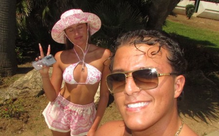 Venezuela Fury, 16, slips into a pink Dior bikini and matching sunhat as she shares holiday pictures with husband Noah Price, 19, after quitting I'm A Celebrity spin-off 'due to illness'