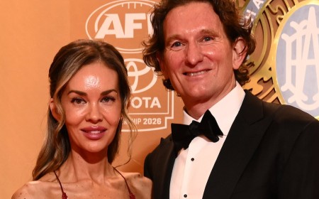 What James Hird's ex-wife Tania didn't know about his two-year Tinder romance... as younger girlfriend Natalie Young finally gets her Brownlow moment: 'She wanted to go public'