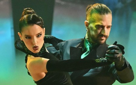 Maura Higgins' triumphant DWTS debut: Star is supported by her castle co-stars Rob Rausch and Lisa Rinna as she tops the leaderboard with Traitors-inspired foxtrot amid 'fix' claims