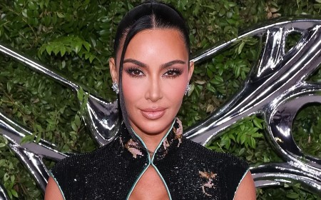 Kim Kardashian sizzles in busty sequin dress as she joins Eva Longoria and Katy Perry at Narrative Art opening night gala