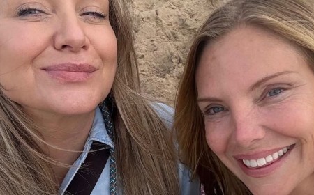 EastEnders stars Samantha Womack and Rita Simons reunite on the beach nine years after their characters died on show - as they insist they won't be making a return to the BBC soap