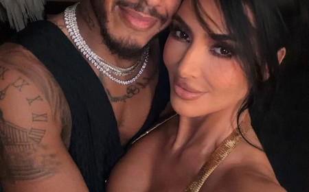 Kim Kardashian, Lewis Hamilton Share Steamy Kiss in Romantic Paris Pic