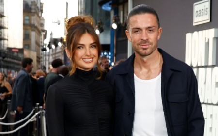 Sasha Attwood and Jack Grealish make their first ever joint red carpet appearance as they enjoy a date night at Oasis: Don't Look Back In Anger UK premiere