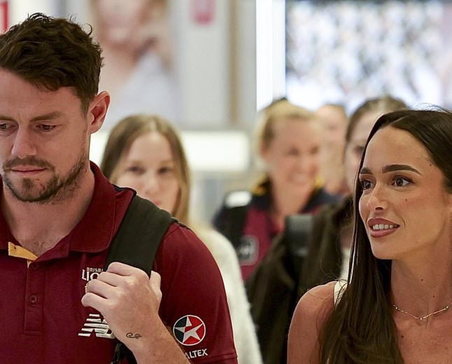 Lachie Neale puts on a brave face as he steps out with glamorous new girlfriend Emma Field after Lions' loss