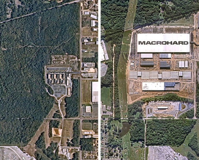 Before and After Photos Show Data Centers Furiously Popping Up Across America