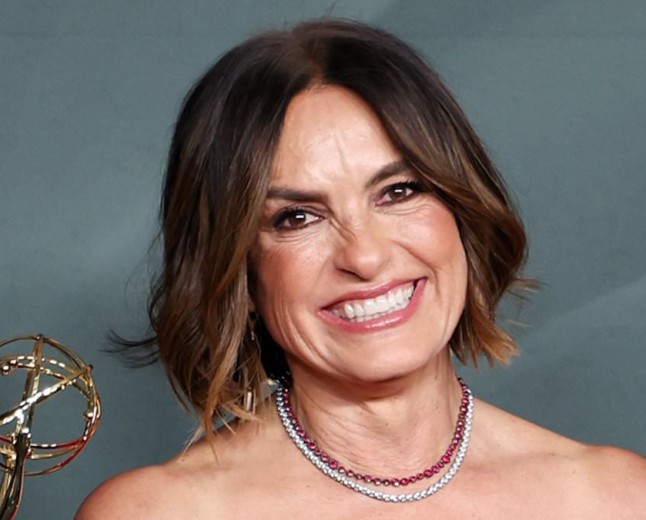 Mariska Hargitay, 62, stuns in striking red gown as she scores TWO Emmy wins for documentary about late mom Jayne Mansfield