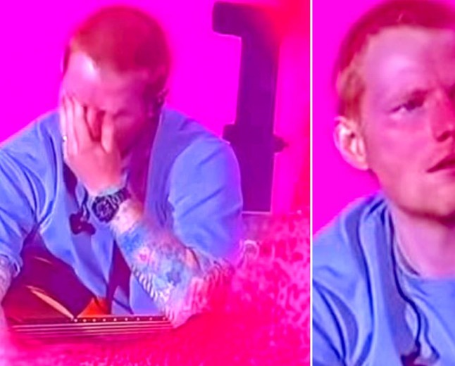 Weepy Ed Sheeran says 'America is a scary place right now' as he lectures fans after bowing to pressure over stance on Israel