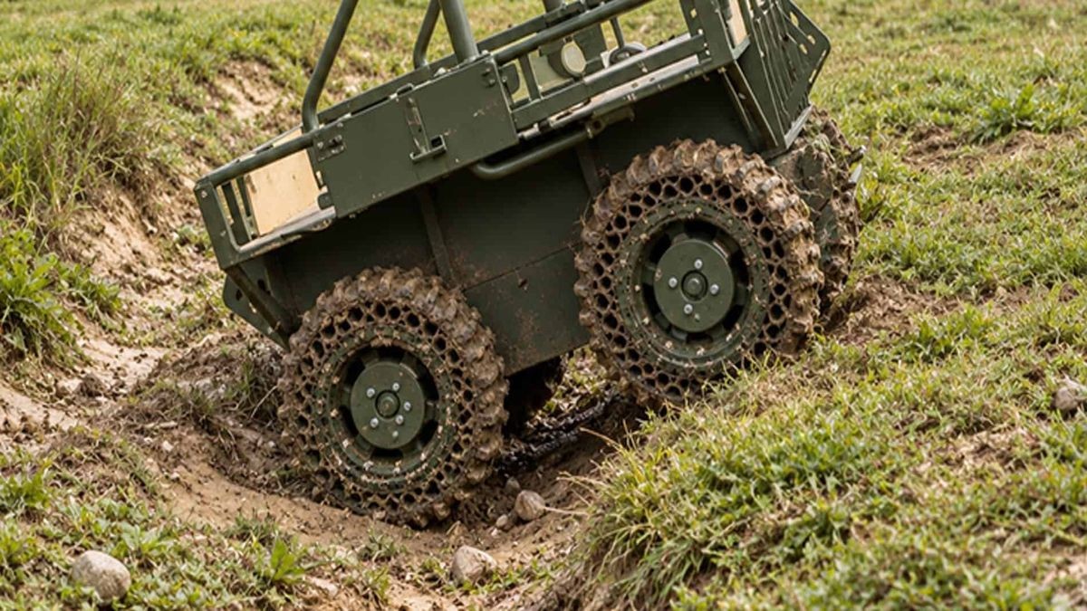 3D-printed airless wheels could be a game changer for Ukraine's ground robotic vehicles — ultralight no-deflation tyres improve resistance to punctures and explosions