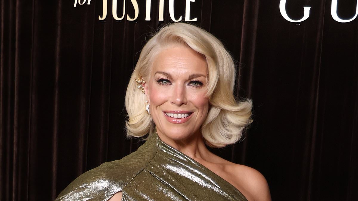 Hannah Waddingham, 52, wows in a figure-hugging green dress as she enjoys fun-filled girls' night with Emma Thompson and Isla Fisher at The Albies