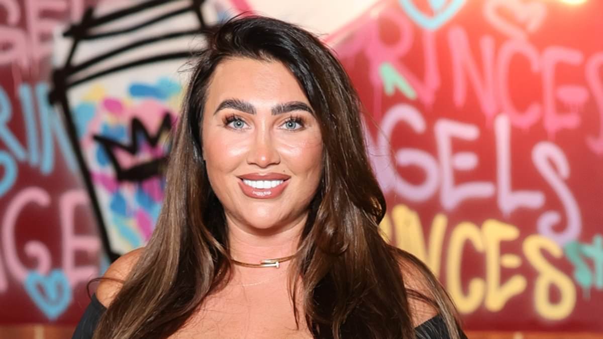 TOWIE's Lauren Goodger turns heads in a plunging crop top as she joins Lottie Moss at bagel shop launch
