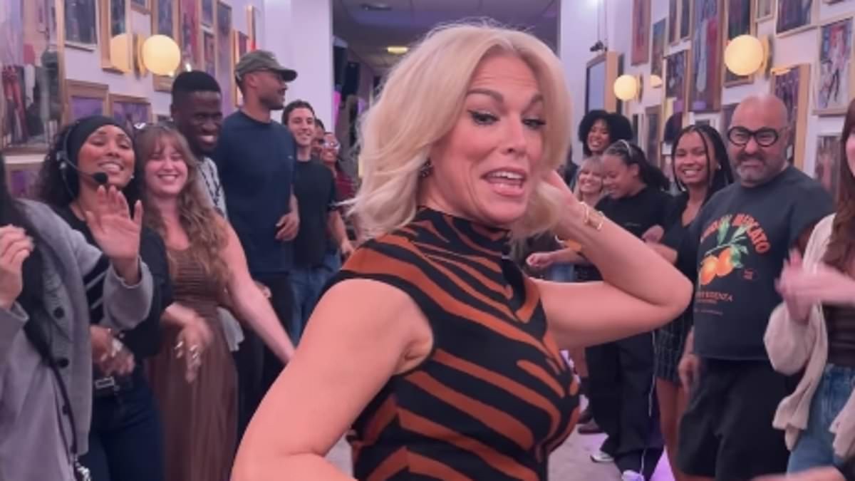 Hannah Waddingham is praised as a 'goddess' and 'national treasure' as she gets her groove on in The Jennifer Hudson Show Spirit Tunnel