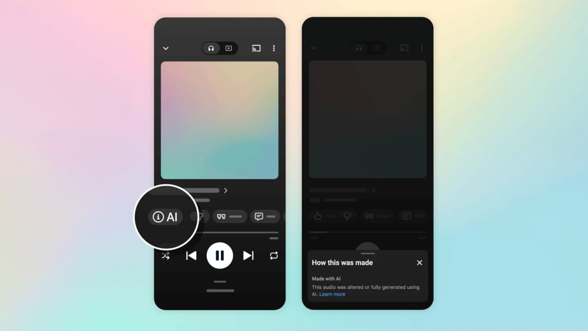 Singer or clanker? YouTube Music will tell you with new gen AI labeling.