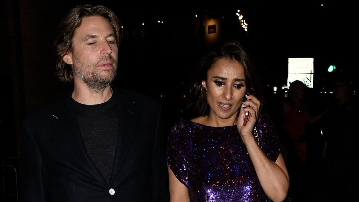 Anita Rani makes a rare appearance with boyfriend Alex Lavery as they hold hands while leaving the Sky Arts Awards