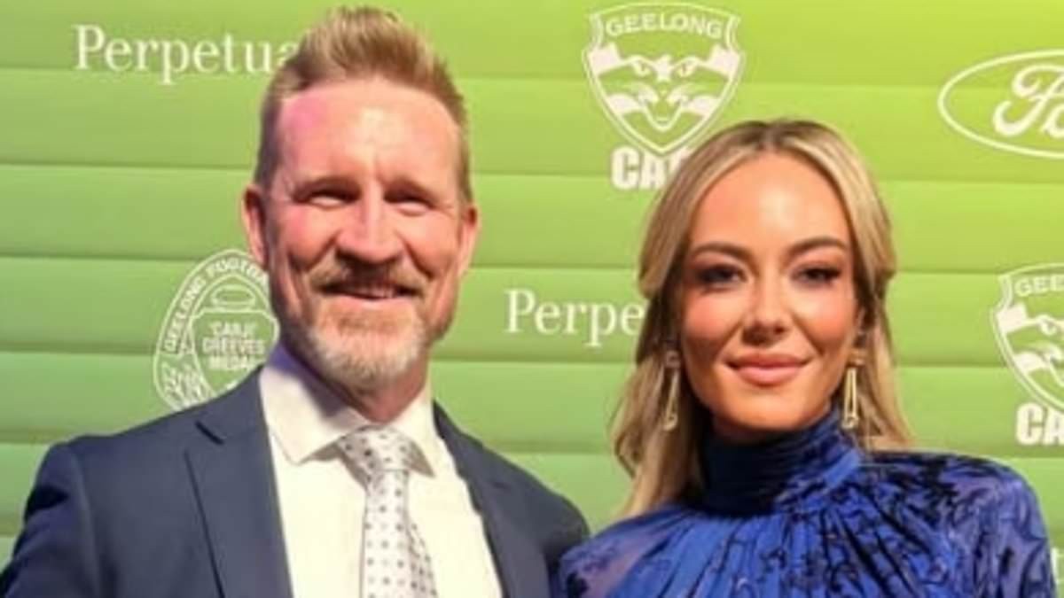 Nathan Buckley debuts glamorous new partner Kate Dickins at exclusive AFL event in Melbourne - after splitting with girlfriend Brodie Ryan