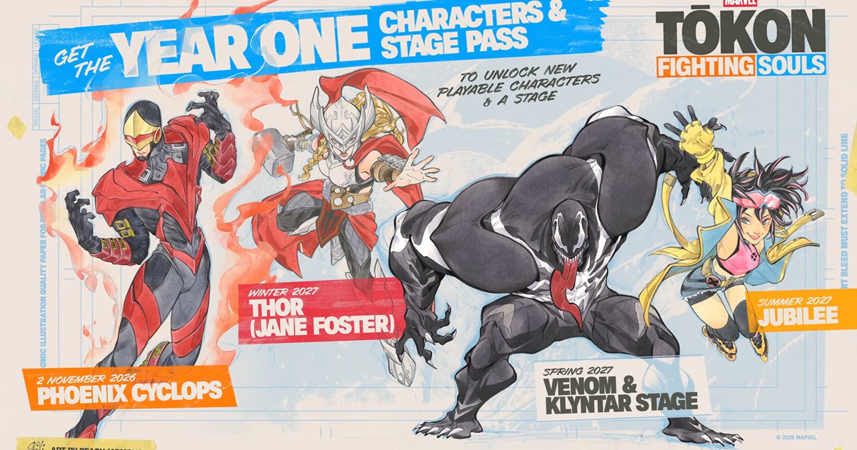 Marvel Tōkon: Fighting Souls to add Jane Foster's Thor, Venom and Jubilee - following Phoenix Cyclops - in its Year One DLC pass
