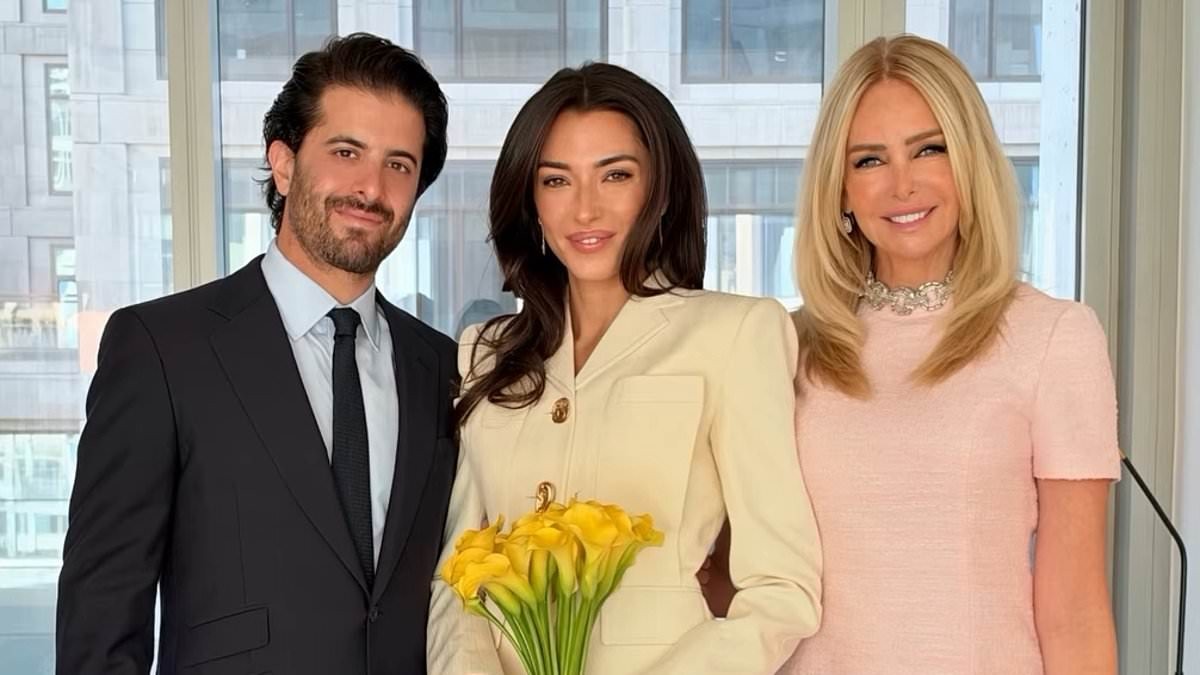Real Housewives of London star Amanda Cronin shows off 'longest legs in Belgravia' in a pink mini-dress as her daughter Sofia gets married in New York