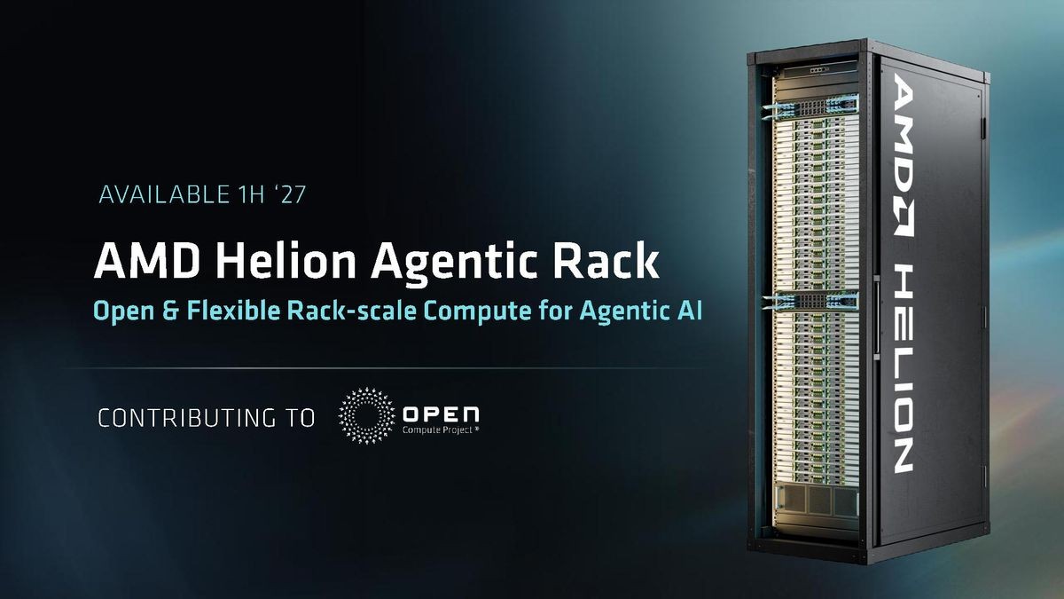 AMD debuts Helion reference design for agentic AI servers with up to 32,768 Zen 6 ‘Venice’ cores