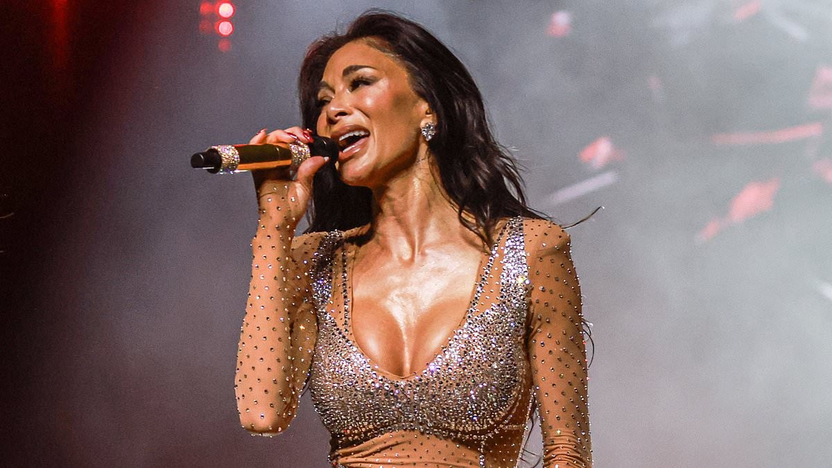Nicole Scherzinger, 48, performs in a sequin bikini as she gets back on stage after suffering nasty burns in an accident with boiling water