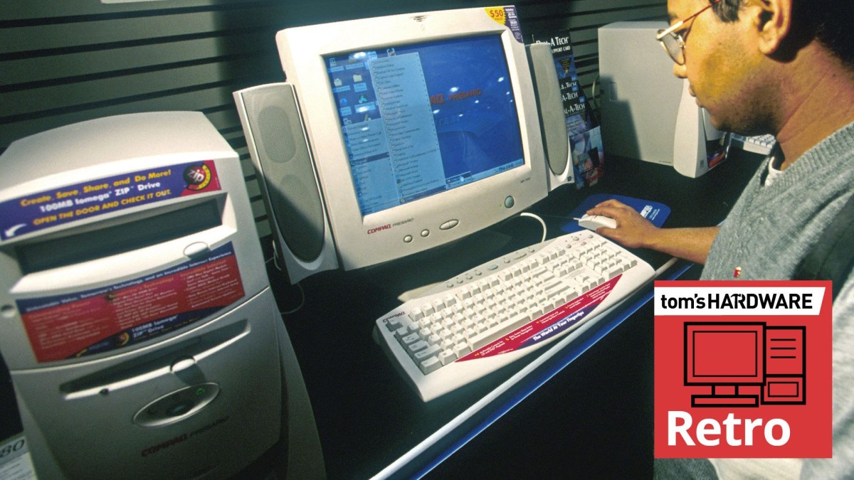 Rare archival footage tours the CompUSA NYC store in November 2000