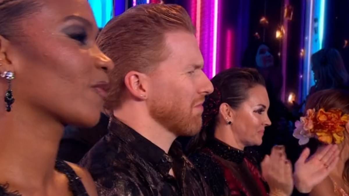 Strictly fans baffled as Neil Jones is caught pulling 'disgusted' face at Jaime Winstone and Carlos Gu
