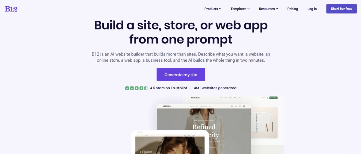 B12 AI website builder (2026) review