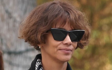 Halle Berry leaves court hand-in-hand with fiance Van Hunt as custody battle with ex Olivier Martinez over claims she abused their son, 13, rages on