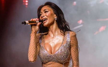 Nicole Scherzinger, 48, performs in a sequin bikini as she gets back on stage after suffering nasty burns in an accident with boiling water